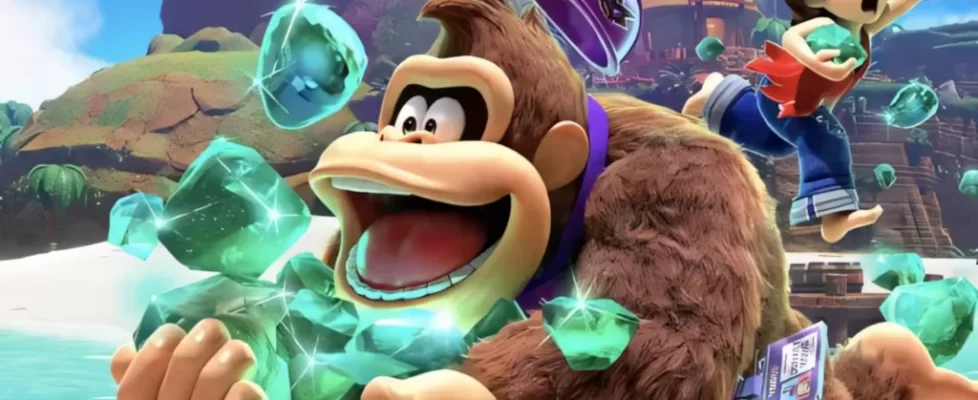 donkey_kong_bananza_DK_island_emerald_rush_illustration